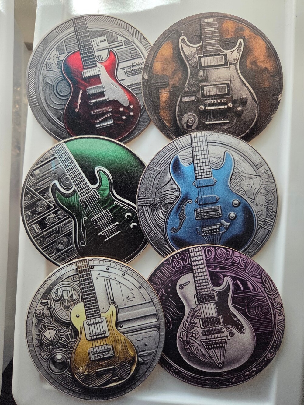 6 Piece Wood Coaster Set